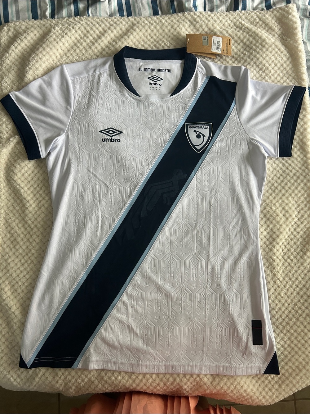 Umbro White & Navy Guatemala women’s Soccer Jersey